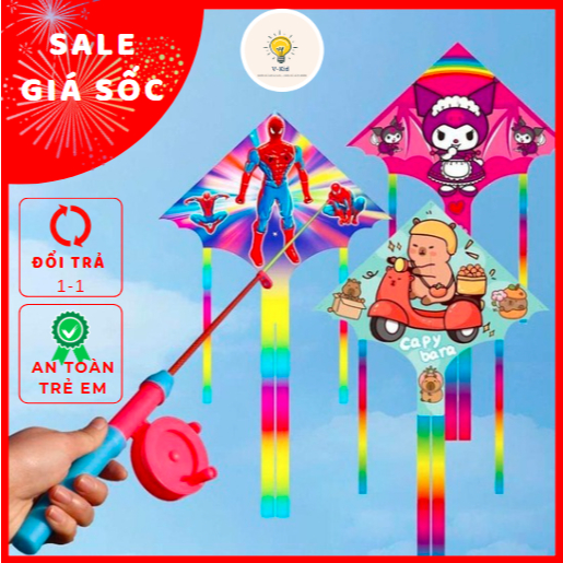 Đồ Chơi Diều Cần Câu 3D Mini Cho Bé – Họa Tiết Hoạt Hình Dễ Thương, Thỏa Sức Vui Chơi ( 50cm -1m ).