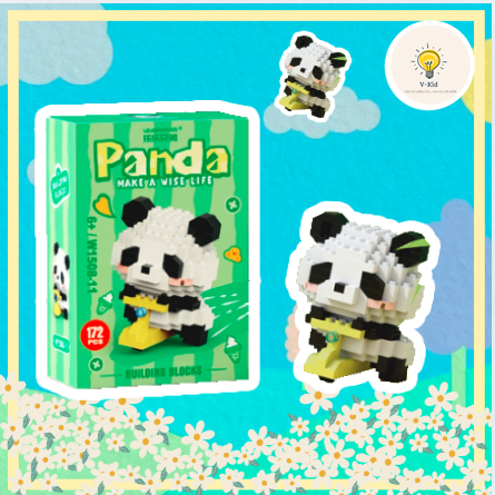 Lắp Ráp Gấu Trúc Mini - 12 Phiên Bản Siêu Đáng Yêu, Lắp Ráp Thông Minh, Trang trí, Quà Tặng Bé Yêu