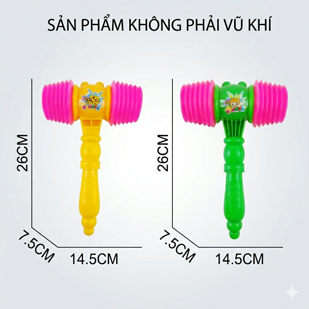 Đồ Chơi Búa Nhựa 2 Đầu Kêu Chút Chít Cho Bé - Vui Nhộn, Thỏa Sức Vui Đùa Bên Gia Đình Và Bạn Bè