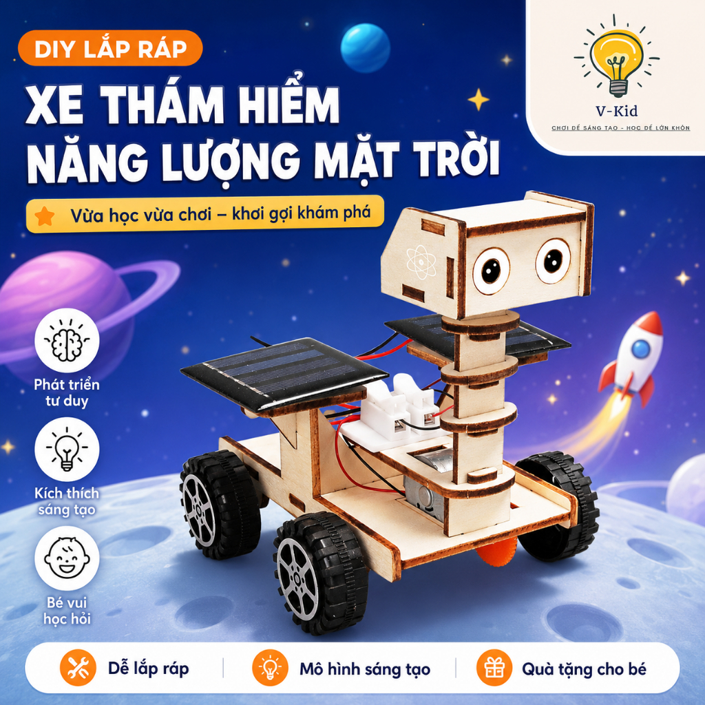 Bộ Đồ Chơi STEM DIY Cho Bé, Mô Hình Lắp Ráp Khoa Học, Giáo Dục Giúp Rèn, Phát Triển Tư Duy Sáng Tạo
