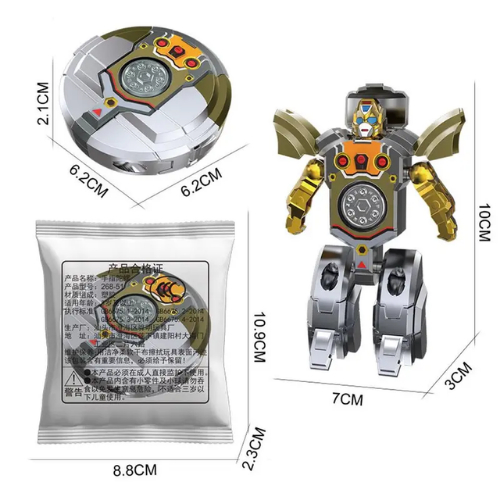 Đồ Chơi Robot Biến Hình, Spinner Giải Tỏa Căng thẳng, 2 Trong 1, Đồ Cho Trẻ Em Siêu Ngầu