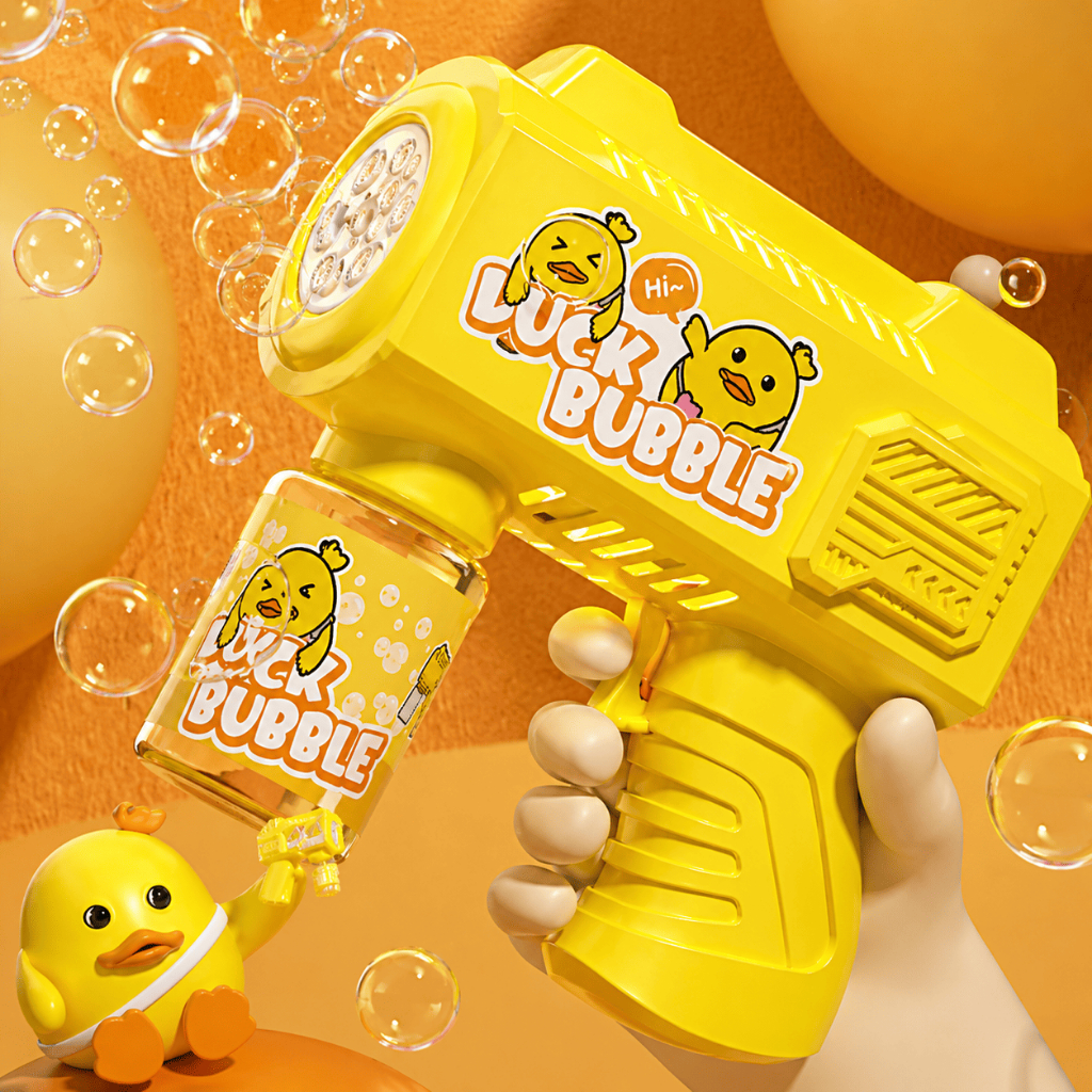 Súng Phun Bong Bóng Tự Động, Có Hiệu Ứng Đèn Khi Bắn Siêu Cute Cho Các Bé (không kèm pin)
